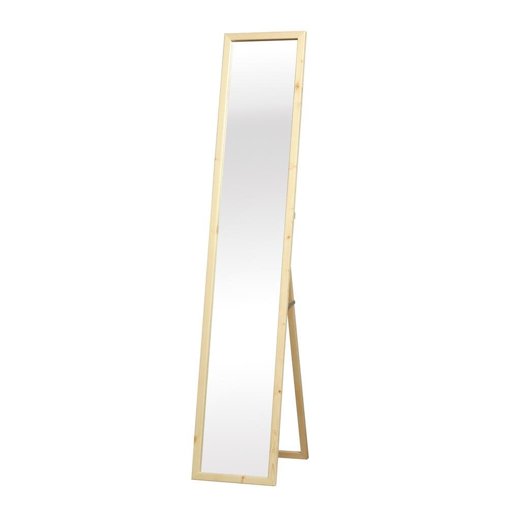 《新品・送料無料》天然木ナチュラルなリビングスタンドミラー幅29ｃｍ 鏡 姿見