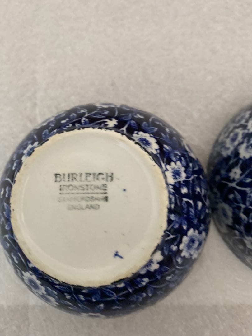 バーレイ ブルーキャリコ シュガーボウル L