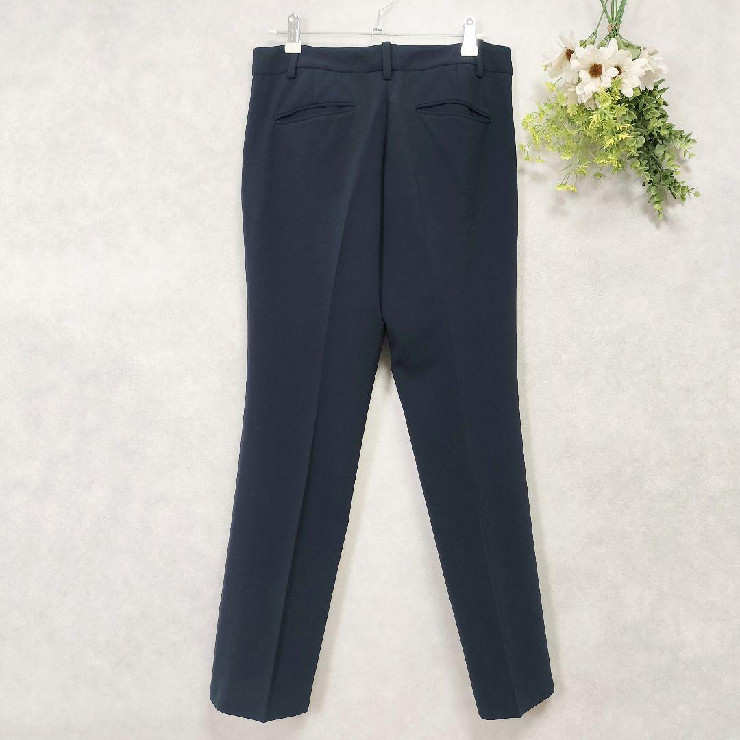 セオリー ベルト付きジャケット テーパードパンツ パンツスーツ ネイビー