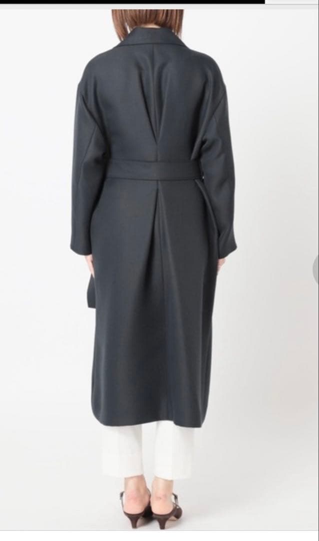 Noble トリプルクロスラフチェスターコート　ネイビー　36サイズ