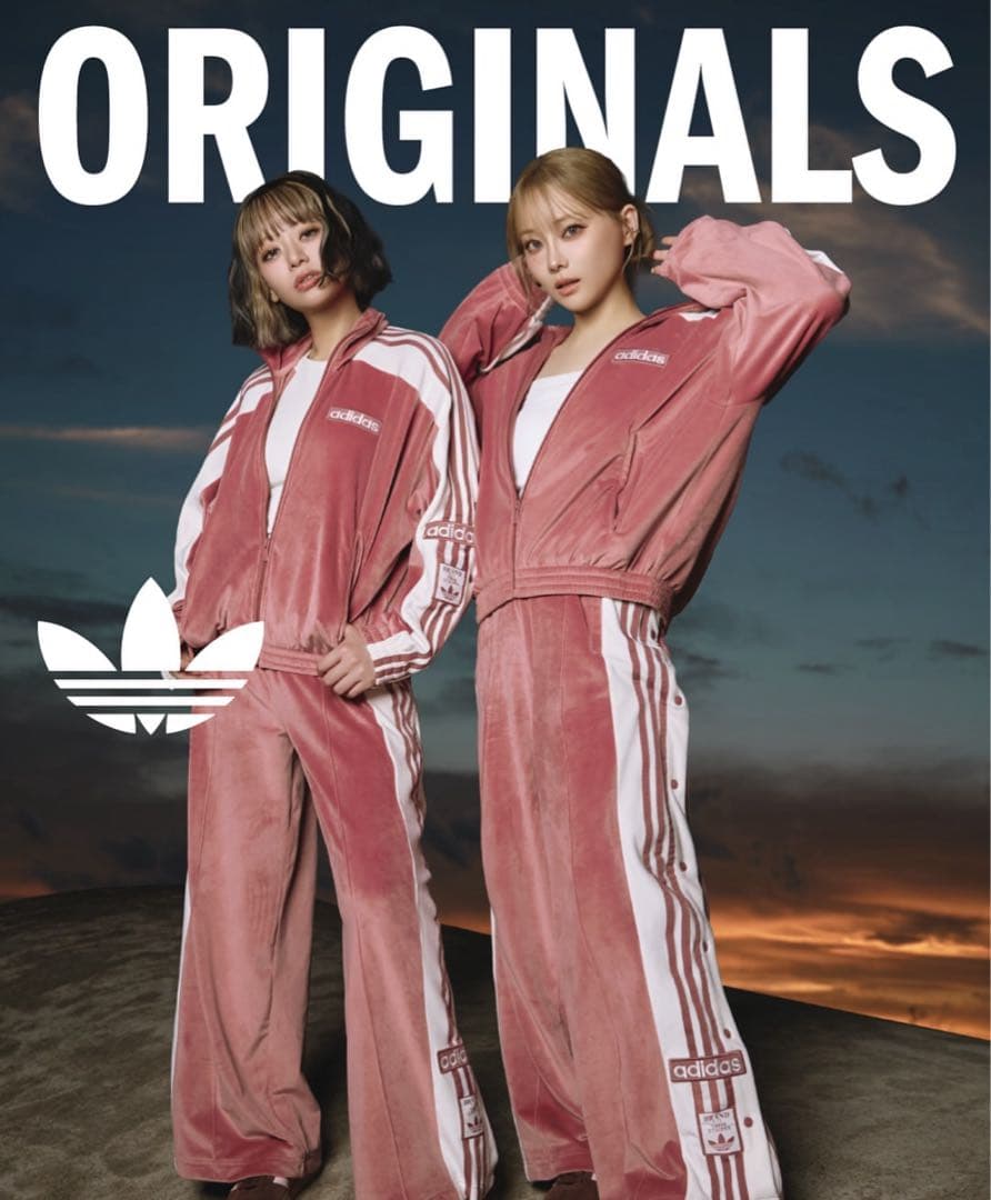 adidas Originals ピンクセットアップ Lサイズ 即完売商品
