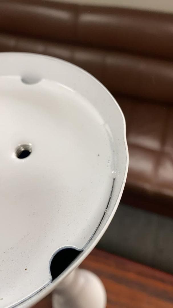 円形ホワイトダイニングテーブル訳あり品　写真をご確認 TBL01-80-03