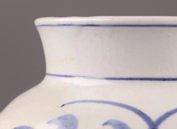 古美術 朝鮮古陶磁器 李朝 白磁 染付 水注 時代物 極上品 初だし品