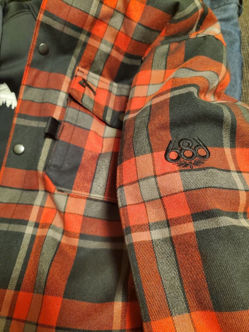 686　バートン　 上下 ３点セット　チェック　デニム柄　パーカー　スノーボード