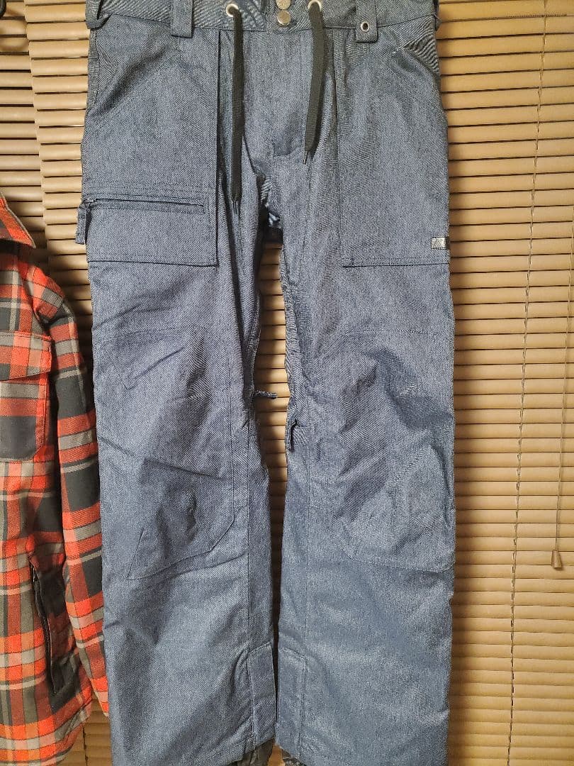 686　バートン　 上下 ３点セット　チェック　デニム柄　パーカー　スノーボード