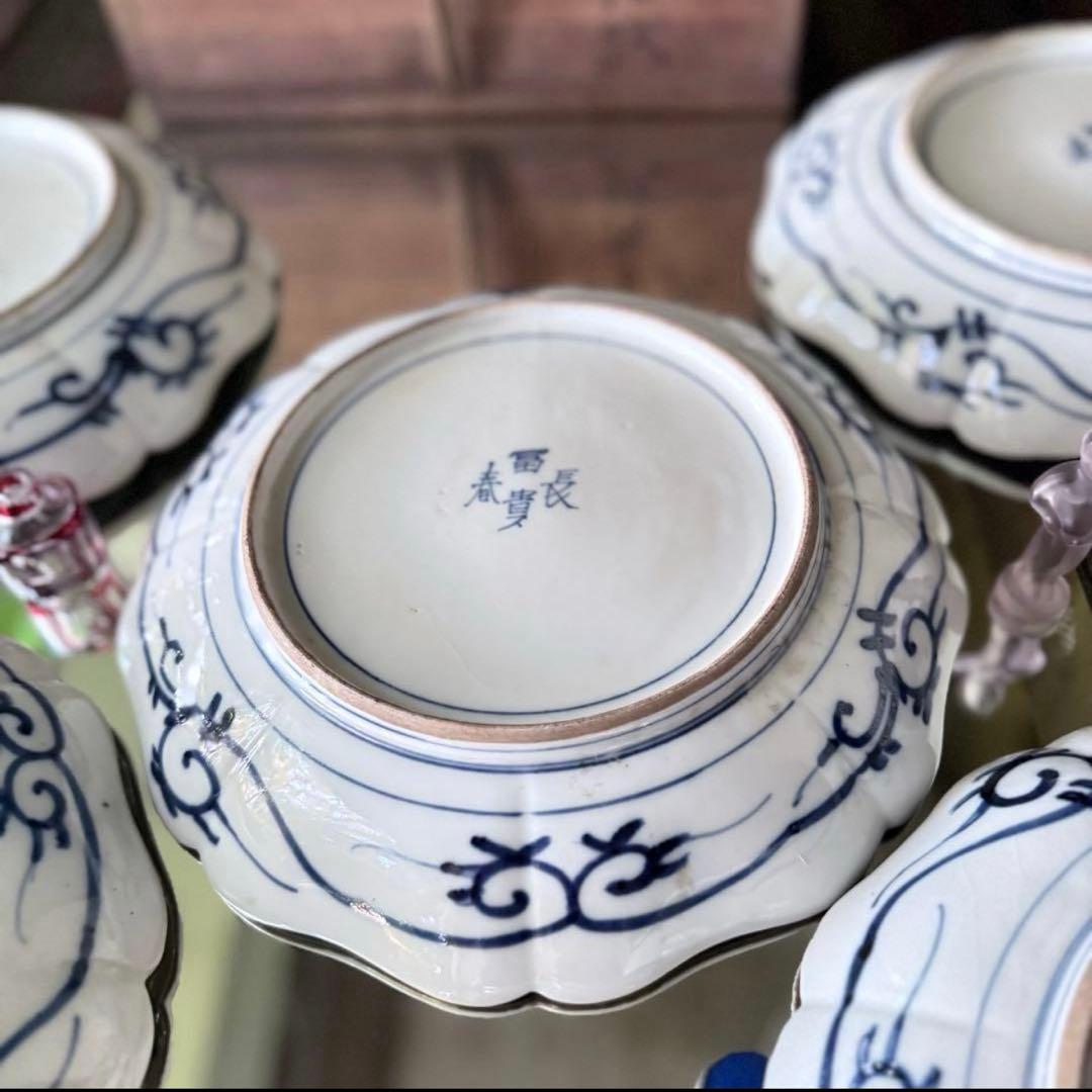 2226様感謝‼️最強運GOLD伊万里錦手　帆かけ舟❌山水❌米俵　在銘八寸皿2客