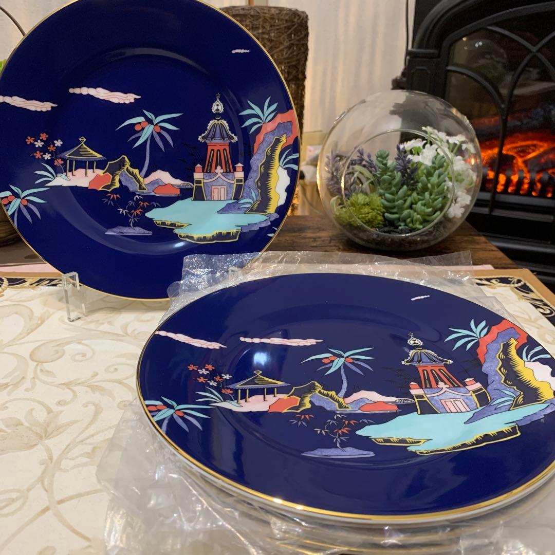 未使用　ウェッジウッド ブルーパゴダ　ワンダーラスト　21cmケーキプレート