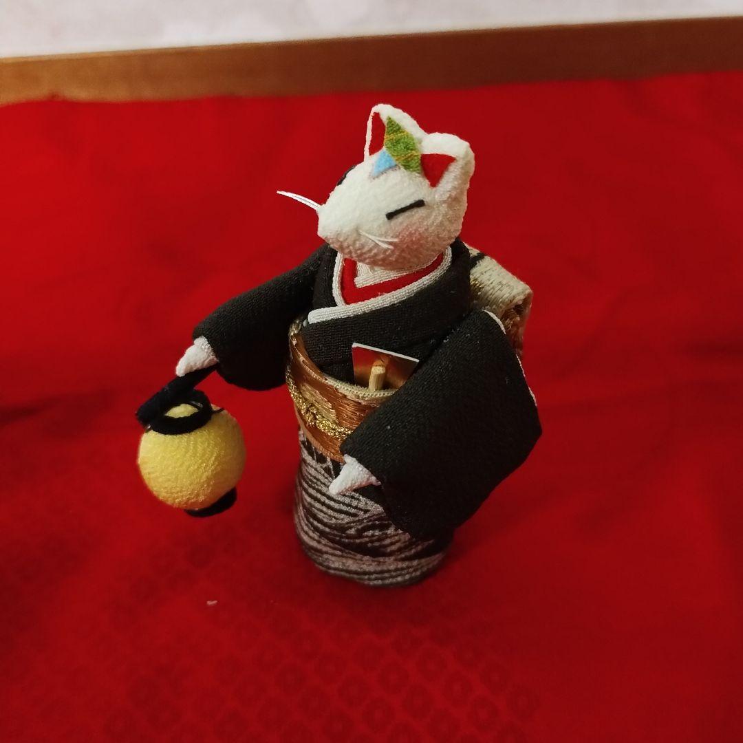 狐の嫁入り（6匹）縮緬細工・古布・ハンドメイド・置物