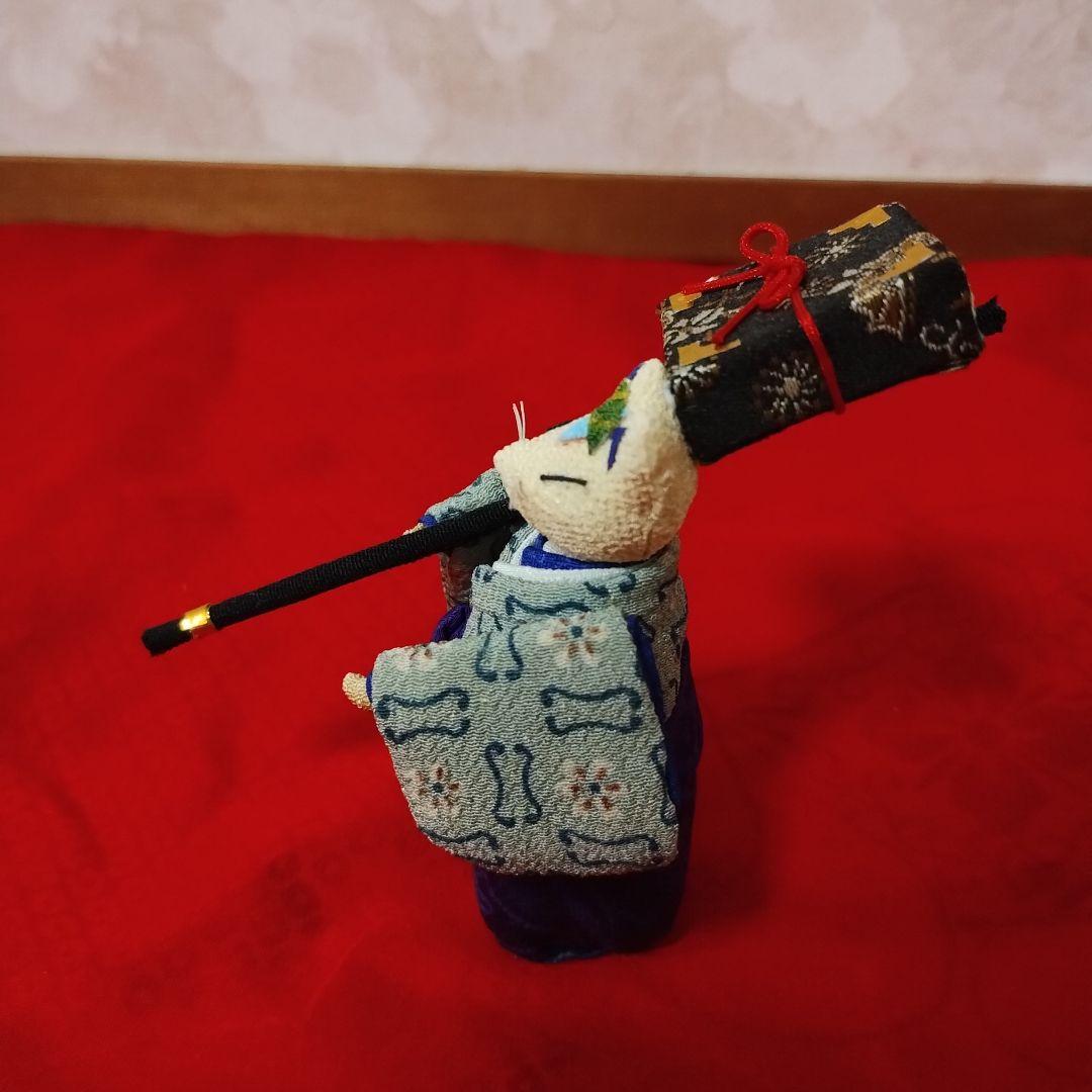 狐の嫁入り（6匹）縮緬細工・古布・ハンドメイド・置物