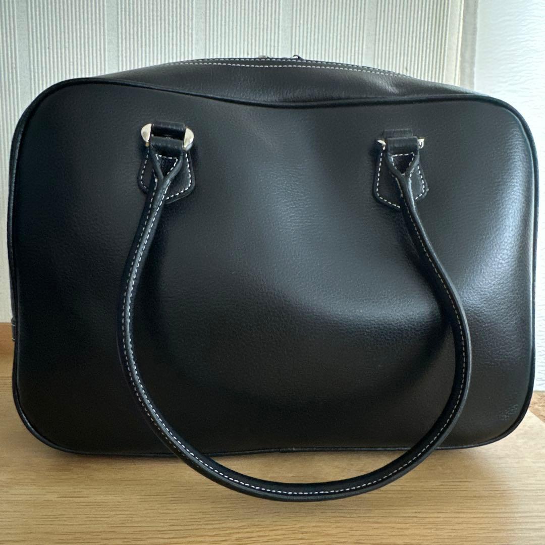 専用です❣️新品未使用　ハマノ　オールレザー　クアドラ　ボストンバッグ　ブラック