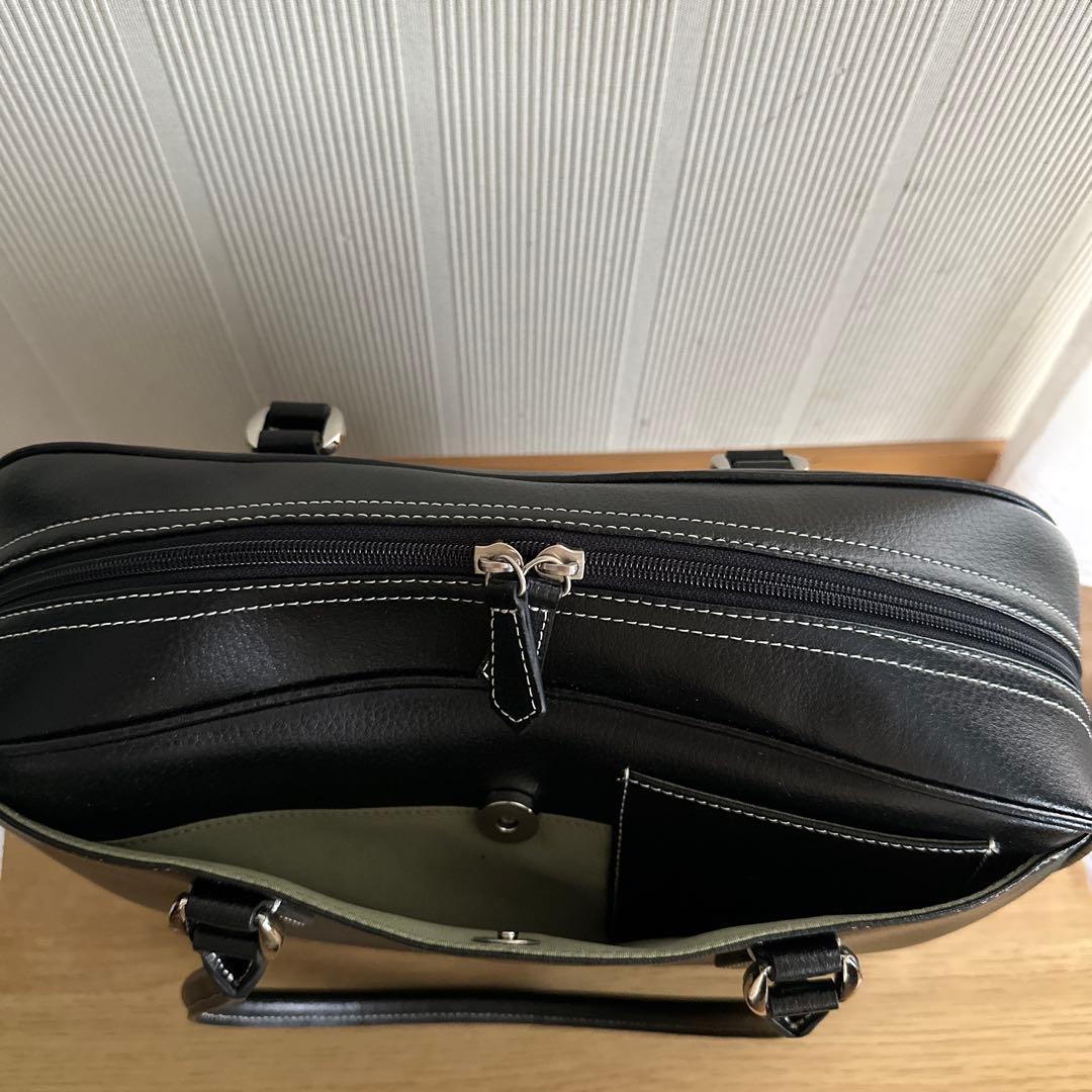 専用です❣️新品未使用　ハマノ　オールレザー　クアドラ　ボストンバッグ　ブラック