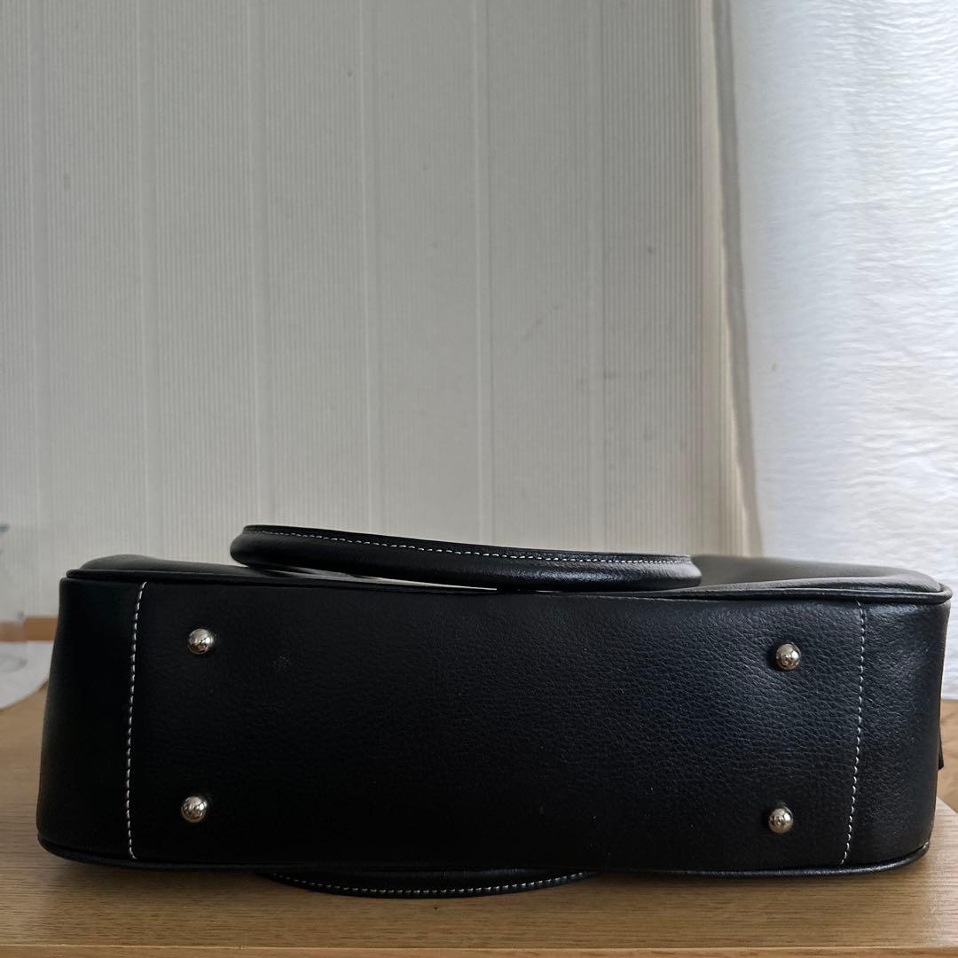 専用です❣️新品未使用　ハマノ　オールレザー　クアドラ　ボストンバッグ　ブラック