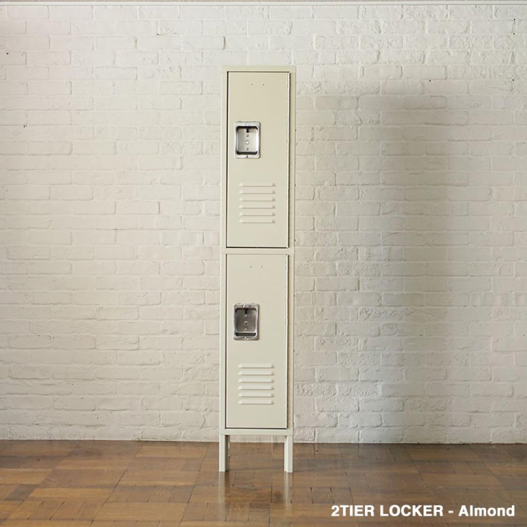 スチールラック・メタルラック LYON RECESSED HANDLE 2TIER LOCKER PFS