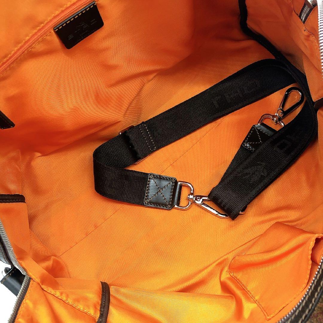 【ETRO】2wayバッグ　ボストンバッグ　ペイズリー柄　PVC ブラウン系