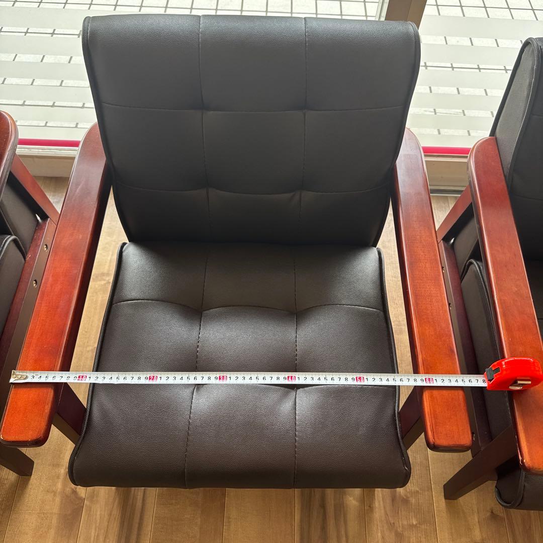 ダークブラウン 1人掛けソファ　1つ