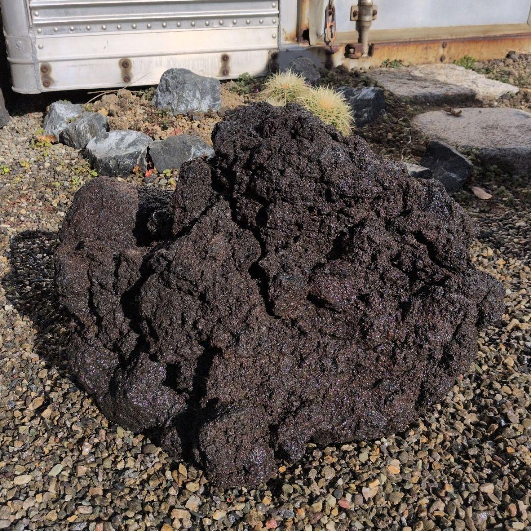 富士　溶岩石　49キロ　庭石　鑑賞石 石　石材　庭　坪庭　ガーデニング