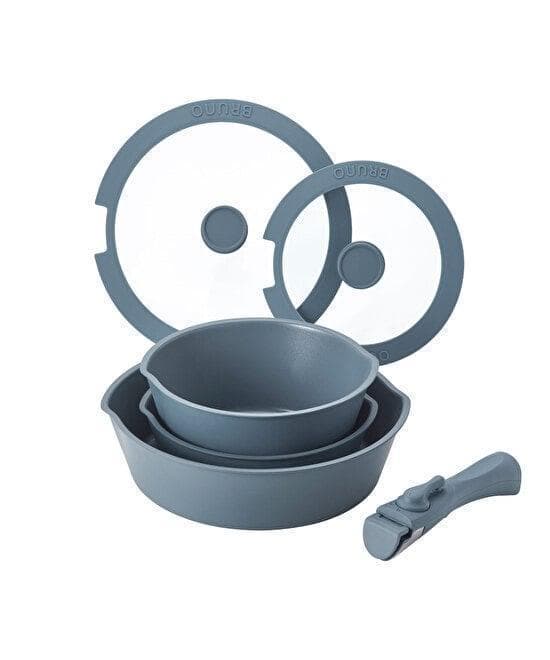 ※10/18までの出品【新品未使用】BRUNO フライパン 6点セット　ネイビー