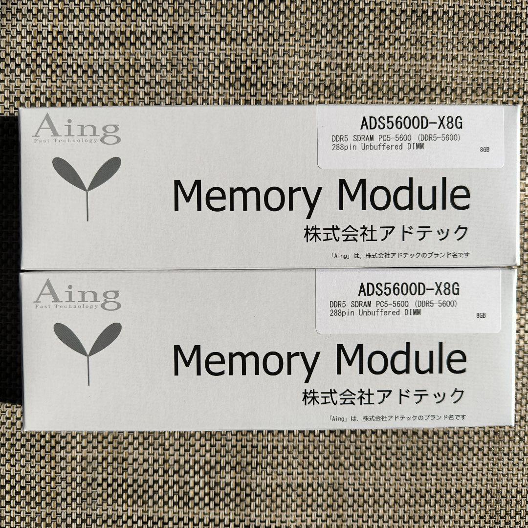DDR5 PC5-44800 8GB 2枚 16GB ADS5600D-X8G