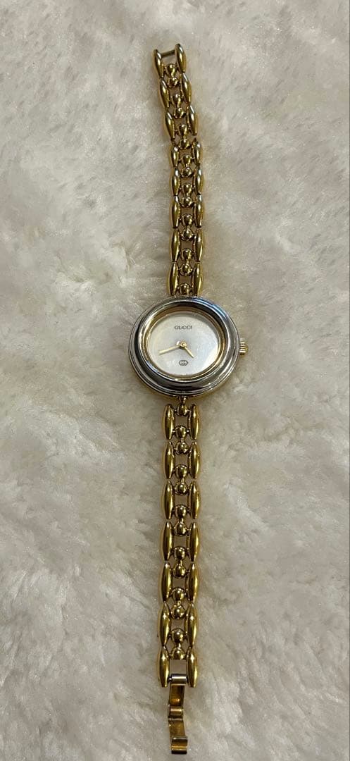 GUCCI カラーベゼル6色つきゴールド腕時計⭐︎ 電池交換済み