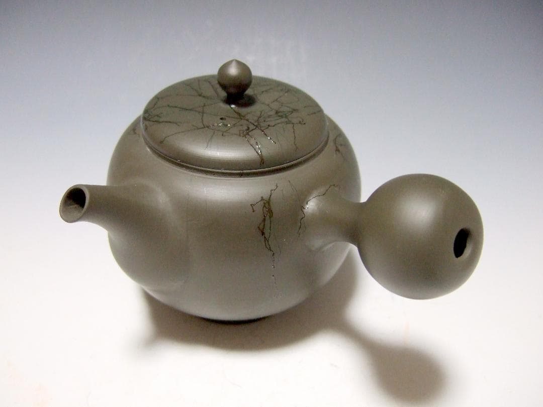 常滑焼 豊山 造 緑泥 藻掛 急須