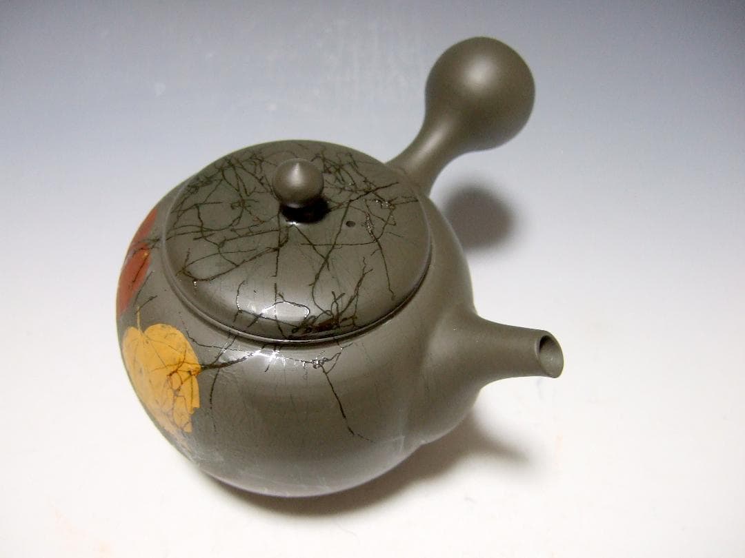 常滑焼 豊山 造 緑泥 藻掛 急須