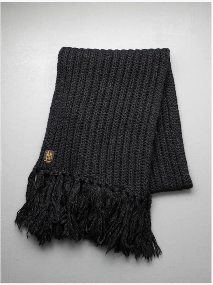 BATONER バトナー フリンジビッグ マフラー ブラック 黒