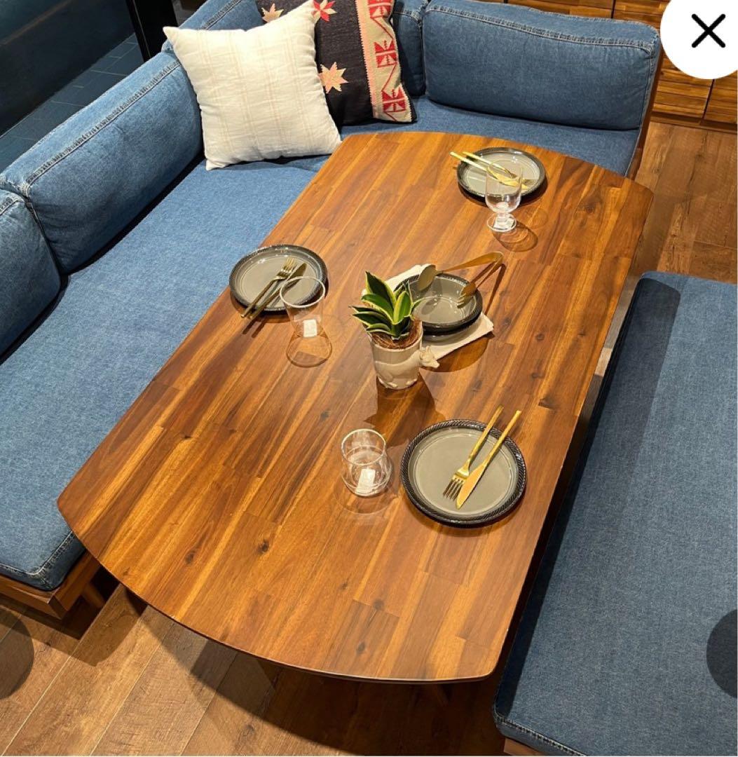 送料込み ウニコ unico SWELLA ダイニングテーブル W1400 美品