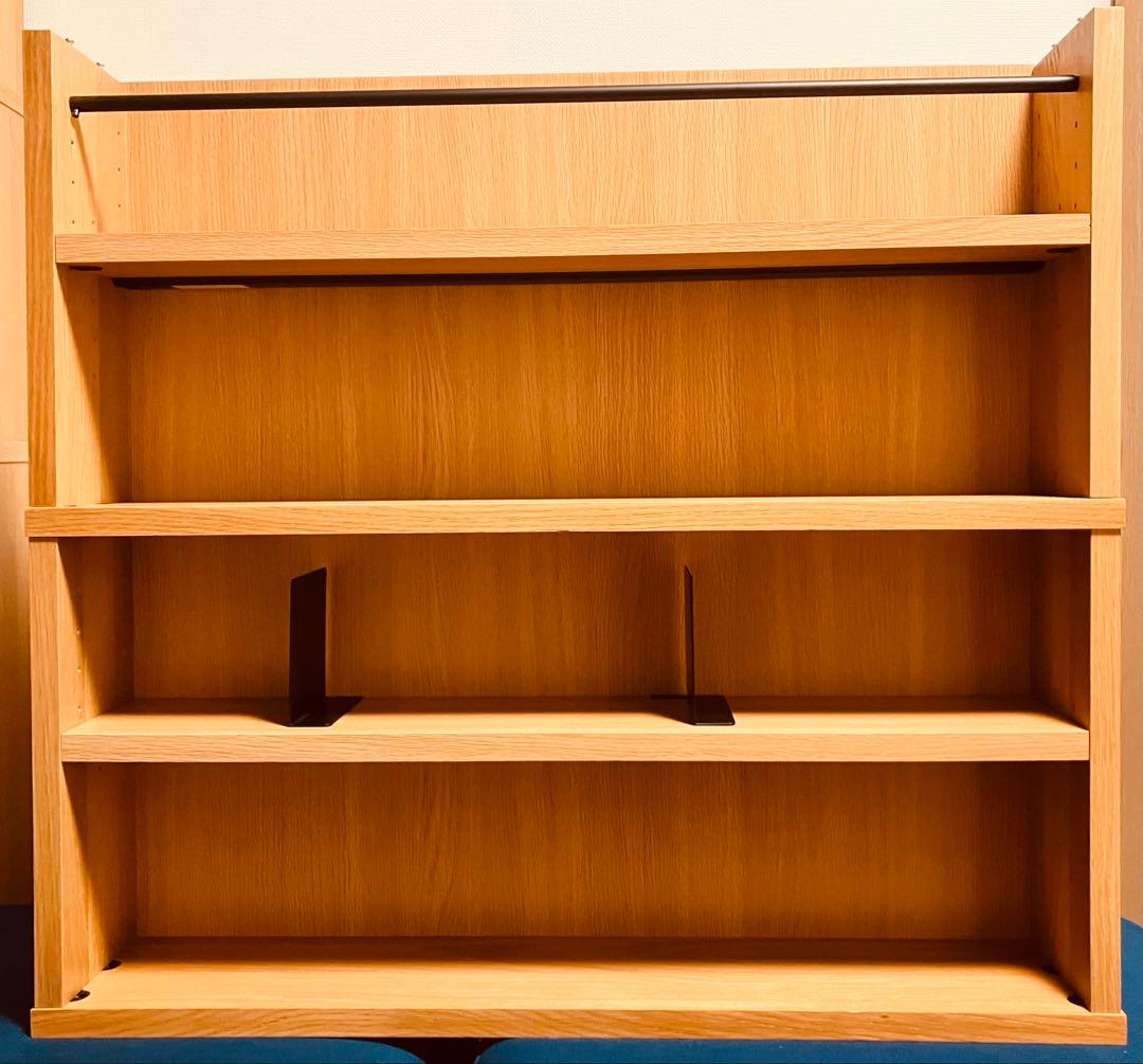 無印良品　オーク材薄型ラック 幅800mm ワイド　追加セット2個