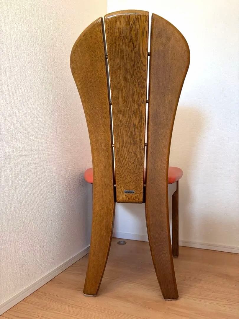 レア★皇室御用達　浜本工芸　楢　ナラ無垢チェア　ヴィンテージ