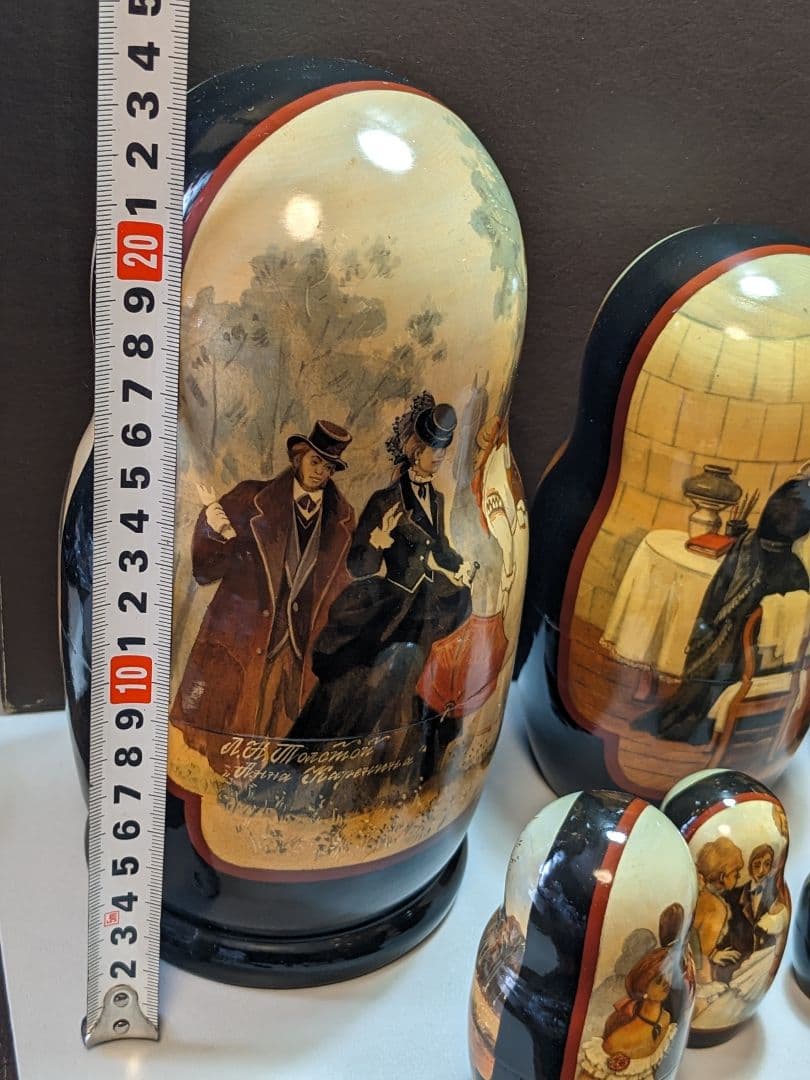 マトリョーシカ　人形　トルストイ　アンナ　カレーニナ　手描き　ロシア　1998