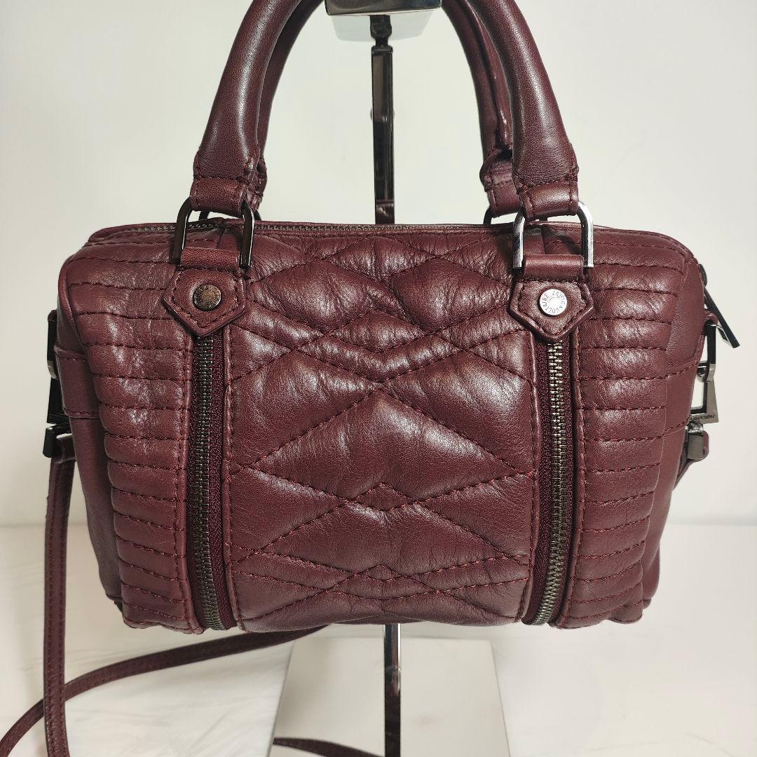 【美品】ザディグエヴォルテール　ボストンバッグ　2way　オールレザー　オリーブ