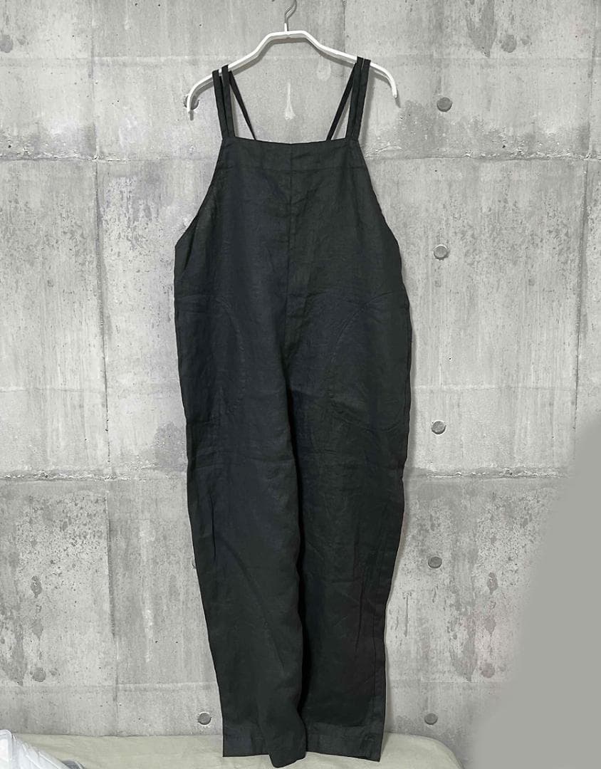 かぐれ リネンサロペット ブラック 2025SS