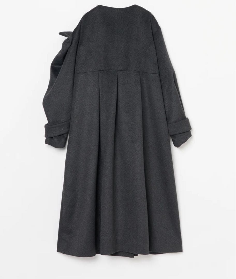 ecmile リボン コート グレー BIJOU RIBBON COAT