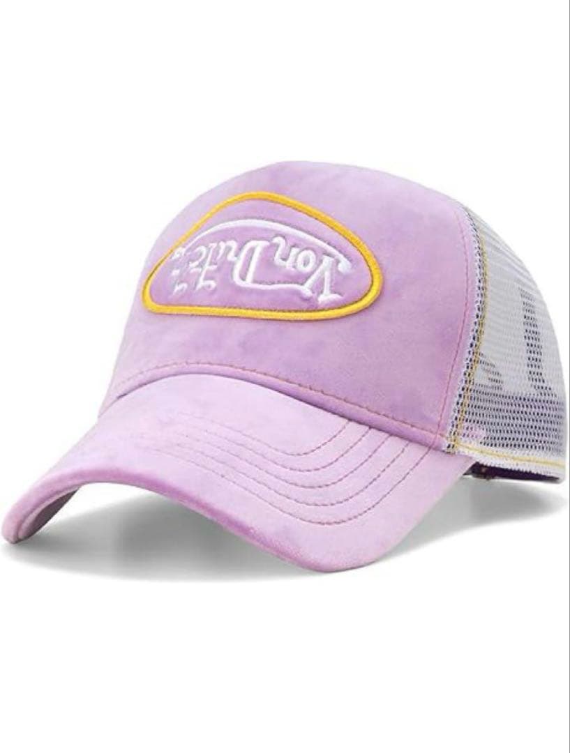 Von Dutch リバースロゴ ベルベット トラッカー キャップY2K