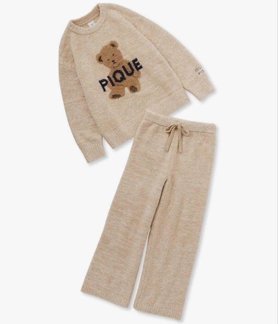 gelato piqueパウダーメランジベアジャガードプルオーバー&ロングパンツ