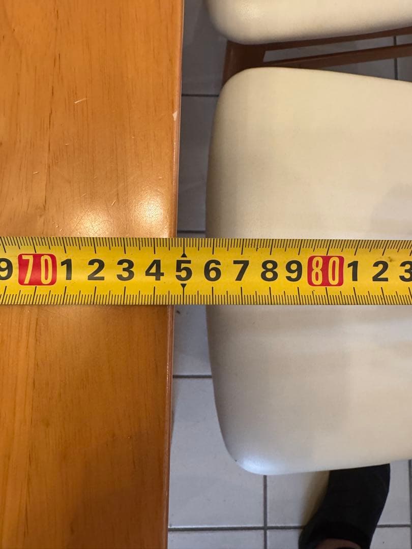 木製長方形ダイニングテーブル 4人掛け