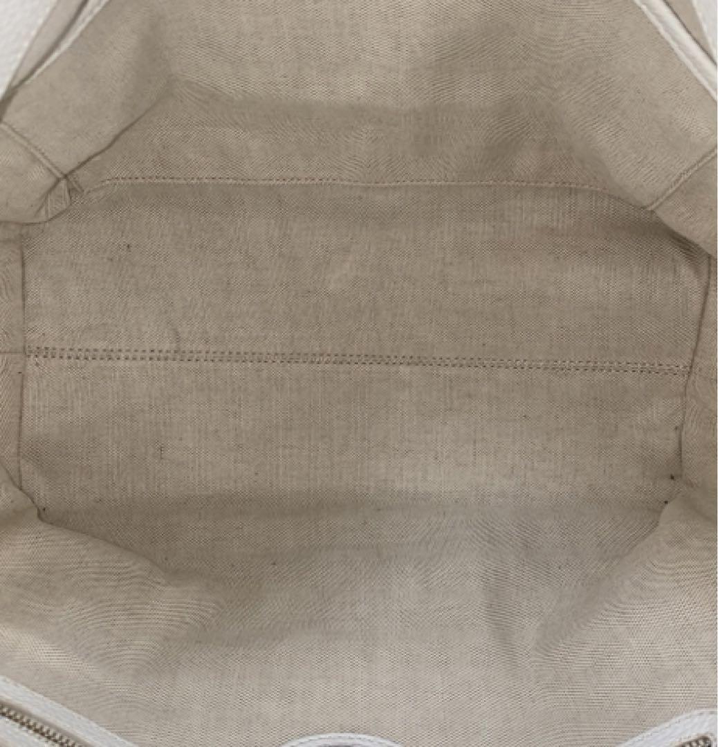 TOD’Sトッズシャツバッグホワイトレザートートバッグ