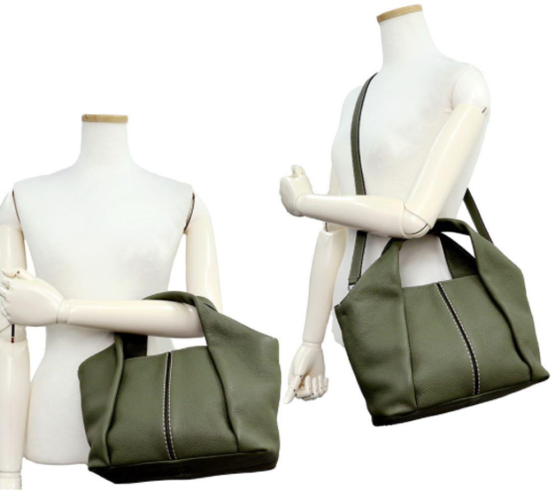 TOD’Sトッズシャツバッグホワイトレザートートバッグ