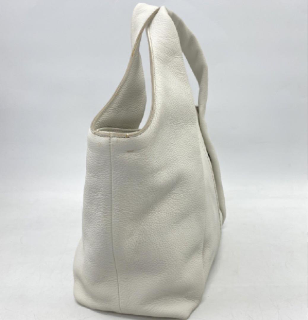 TOD’Sトッズシャツバッグホワイトレザートートバッグ