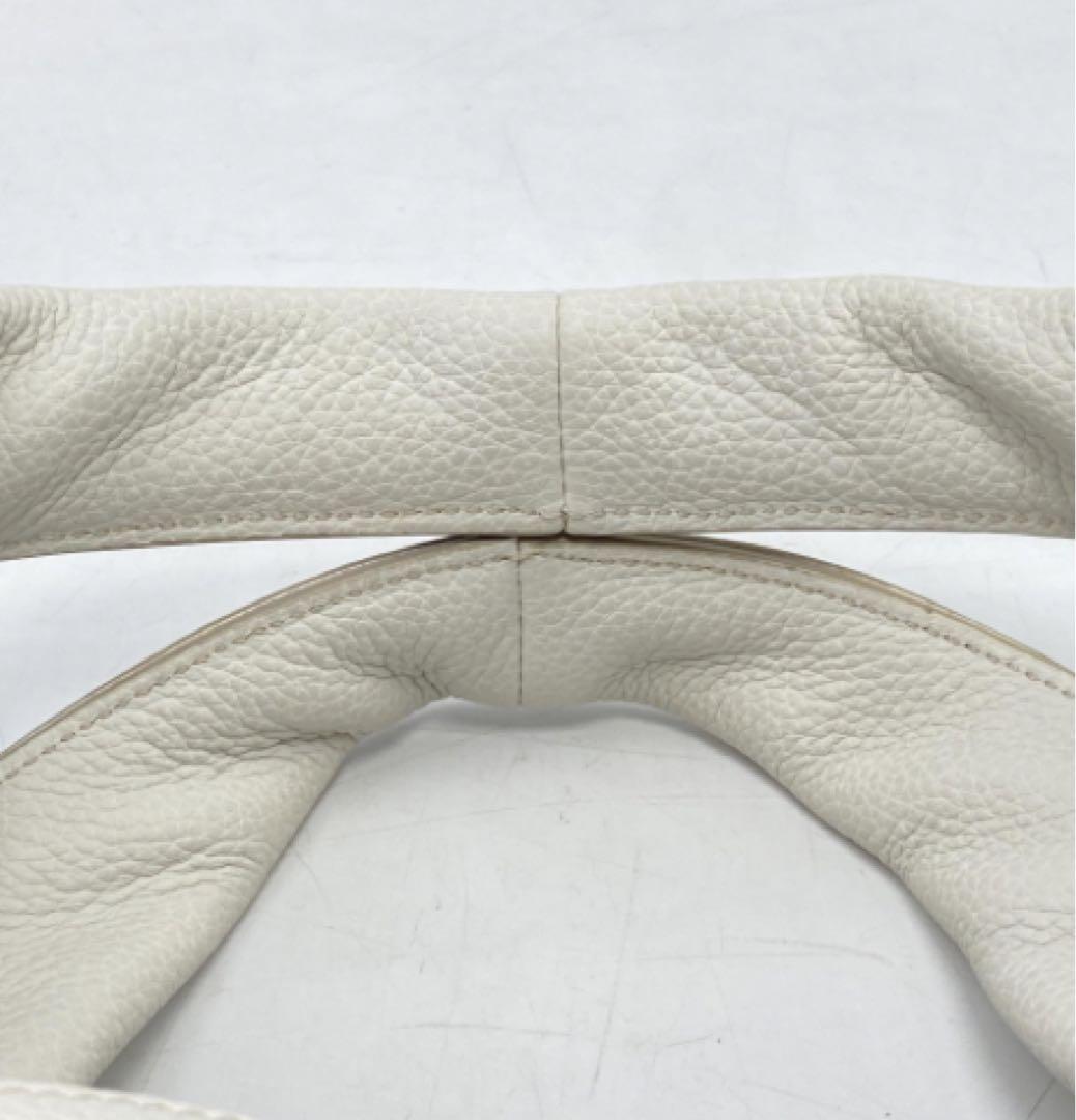 TOD’Sトッズシャツバッグホワイトレザートートバッグ