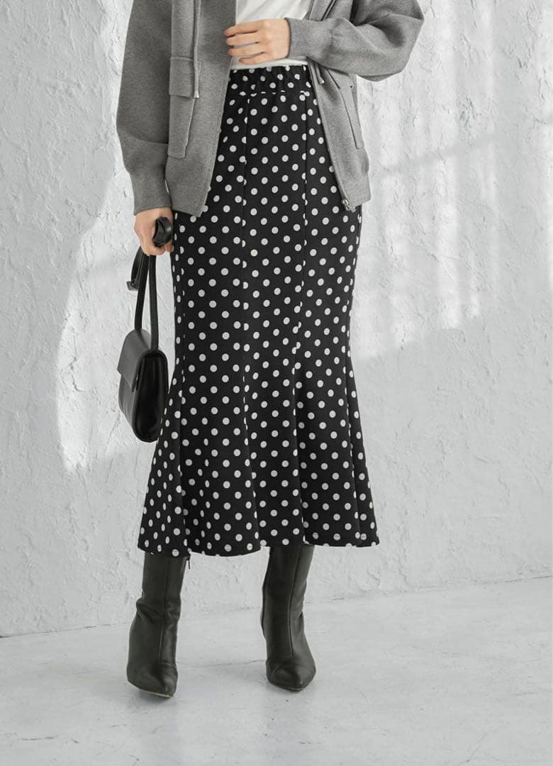 スタイルデリ♡ドット柄ジャージーマーメイドスカート♡デリ♡スカート♡