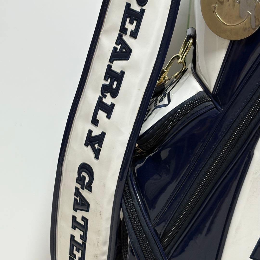 パーリーゲイツ キャディバッグ ホワイト & ネイビー ニコちゃん