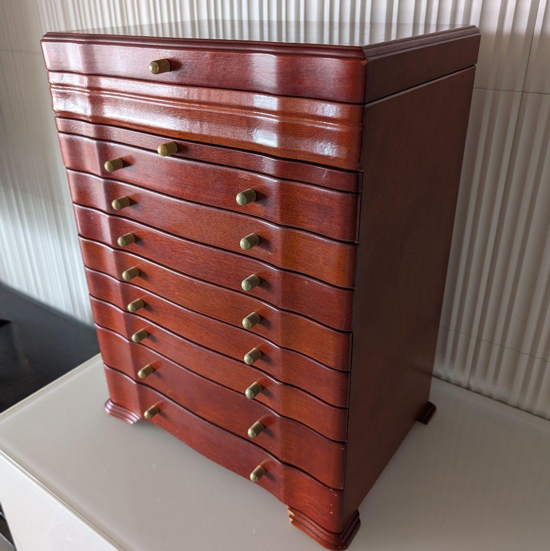 レトロ木製ジュエリーボックス 大容量 宝石箱 アンティーク調