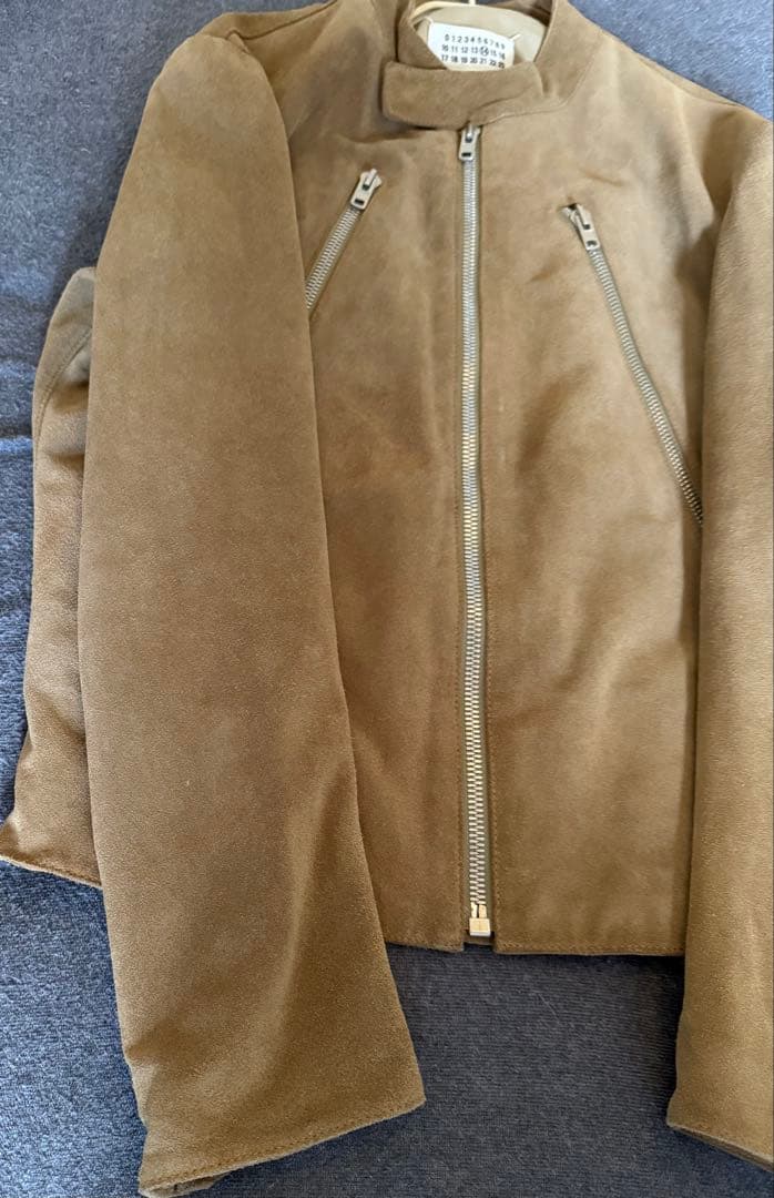マルジェラ 18AW スエード 48 八の字 ライダースジャケット　ビッグサイズ