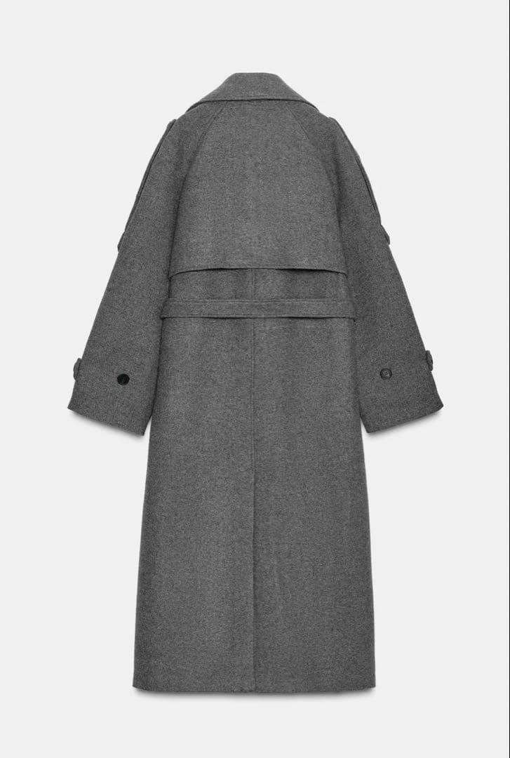 ★新品タグ付き★ ZARA ウール ダブルブレストコート L