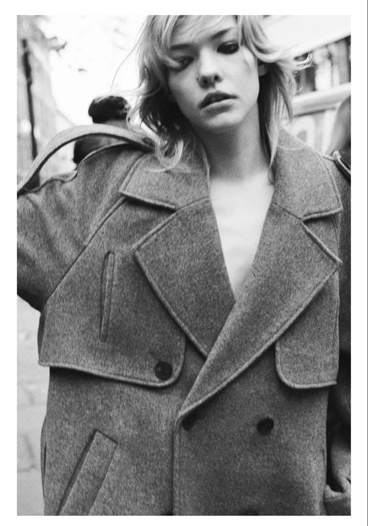 ★新品タグ付き★ ZARA ウール ダブルブレストコート L