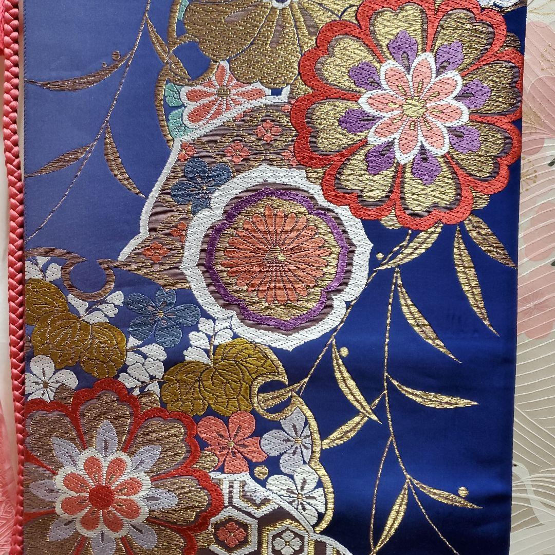 パンダ子様占用　振袖と長襦袢のみ(67)　　正絹　生成り色　鶴　松　梅　紅葉