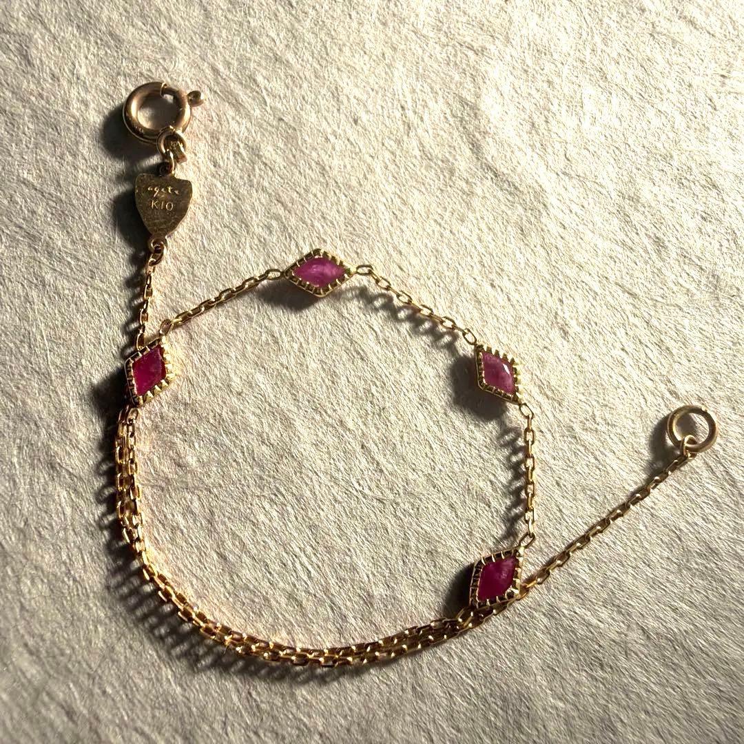agete アガット　10Kルビー　ドリーミー　ブレスレット