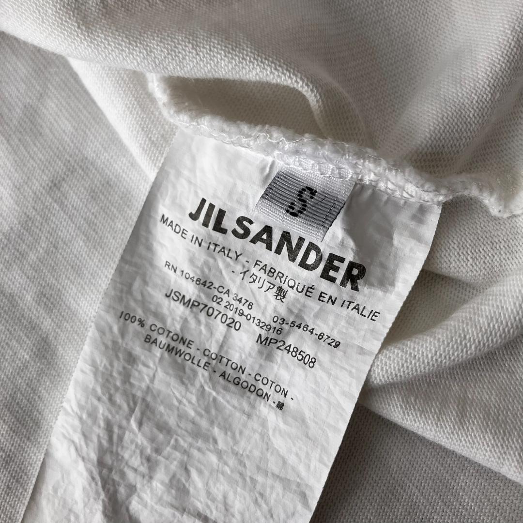 美品　ジルサンダー　ホワイトロゴTシャツ　S　ビッグシルエット　白　862