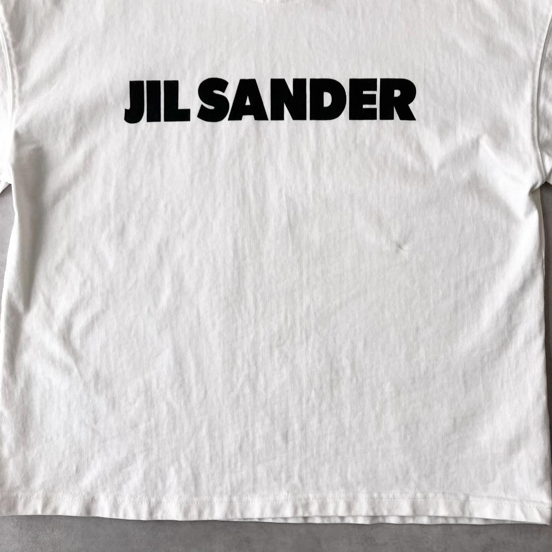 美品　ジルサンダー　ホワイトロゴTシャツ　S　ビッグシルエット　白　862